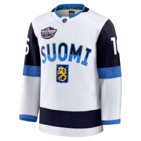Finnland Trikot 4 Nations Face Off 2025 Fanatics Premium Aleksander Barkov Weiss - Herren
